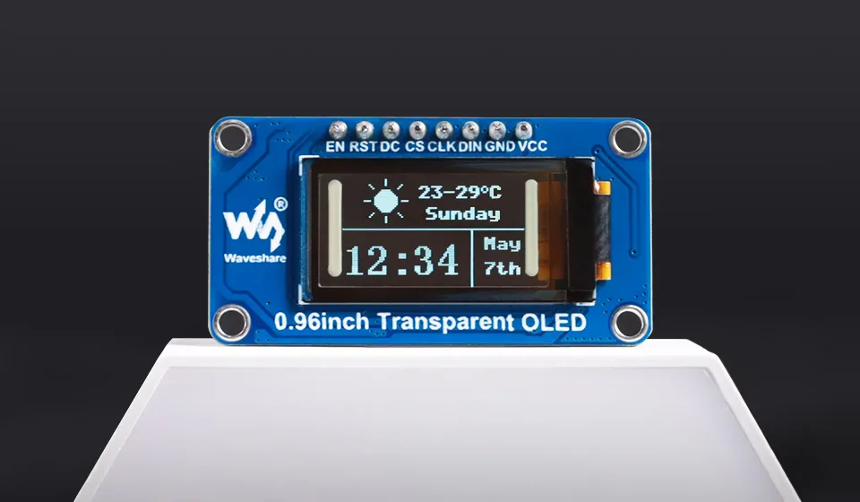 0.96inch Transparent OLED 产品尺寸