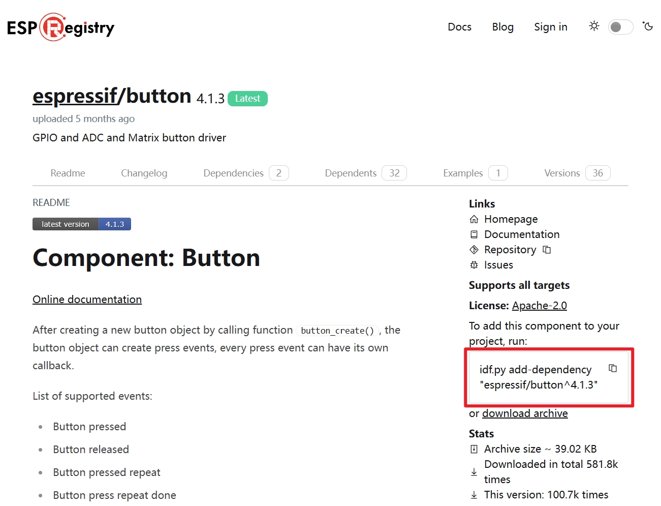 在组件注册表中复制添加组件指令
