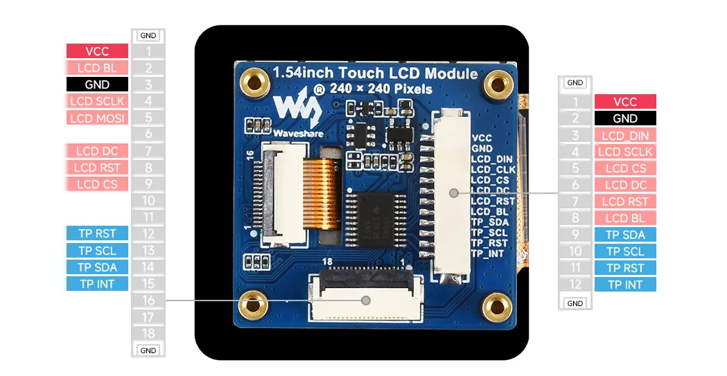  1.54inch_Touch_LCD_Module 接口说明