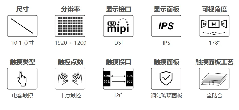 10.1inch DSI LCD (E) 产品特性