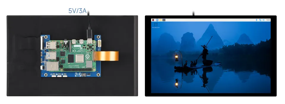 10.1inch DSI LCD (E) 连接 Raspberry Pi 4B