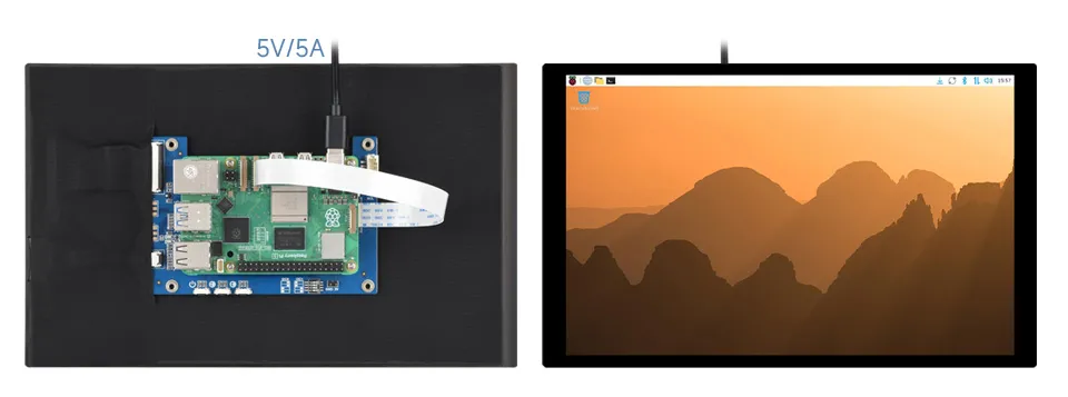 10.1inch DSI LCD (E) 连接 Raspberry Pi 5