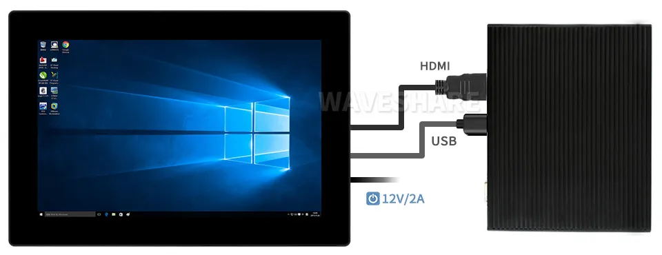 10.1inch HDMI LCD (G) (带外壳) 硬件连接