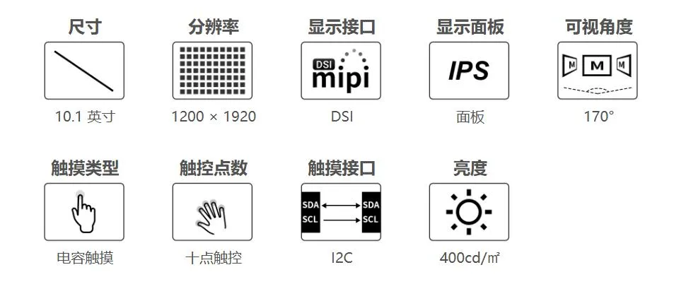 10.1inch Raspberry Pi Touch Display 2 产品特性
