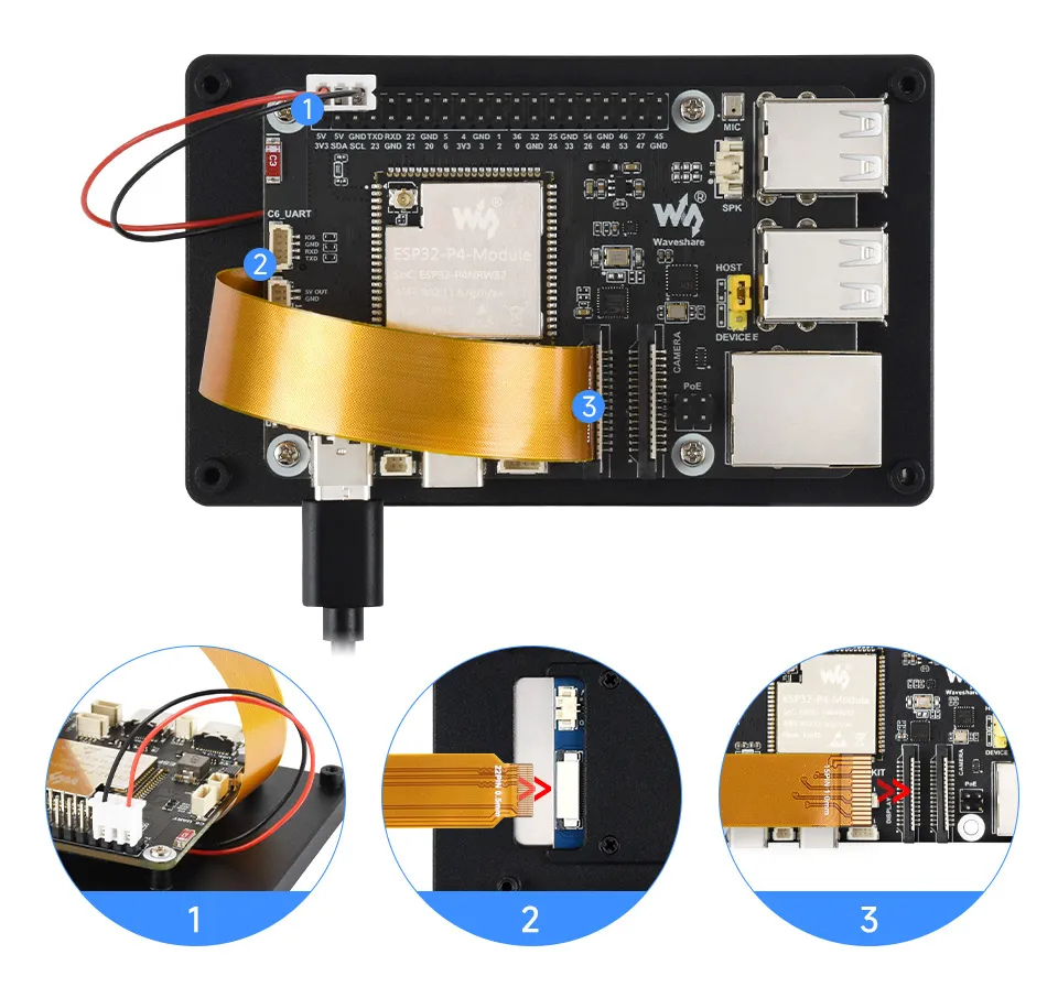  ESP32-P4 连接屏幕演示