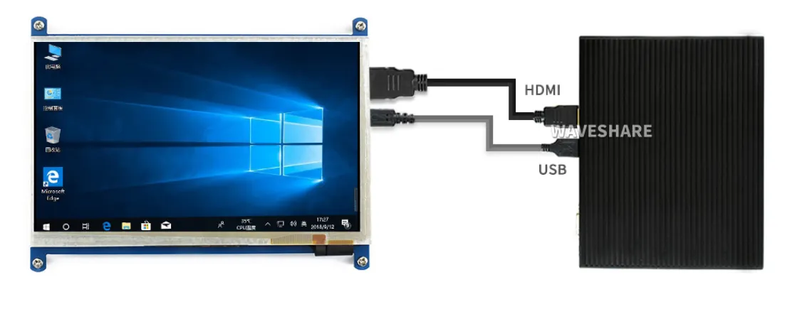  7inch HDMI LCD (B) 硬件连接