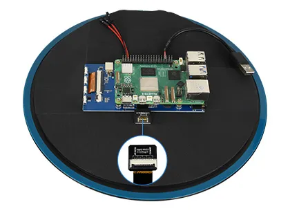 8.2inch 1080x1080 LCD 安装步骤二：连接 HDMI 转接头
