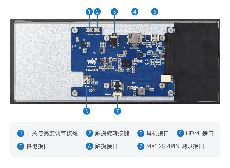 8.9inch 600x1600 LCD 接口位置