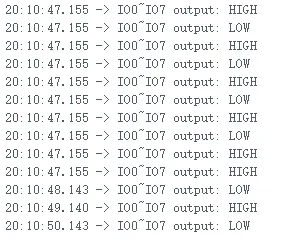 Arduino EXIO test serial log