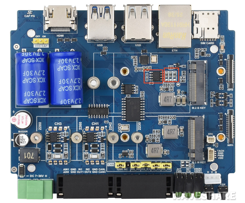 CM5-HMI-BOX-A EEPROM 位置与 I2C 连接示意图