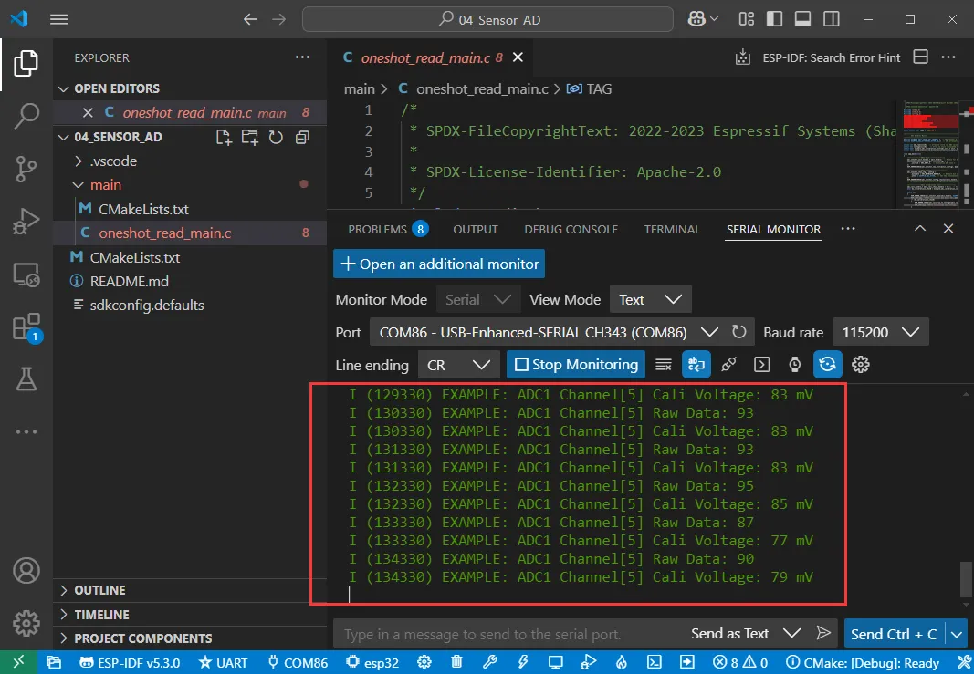 AD 例程运行结果