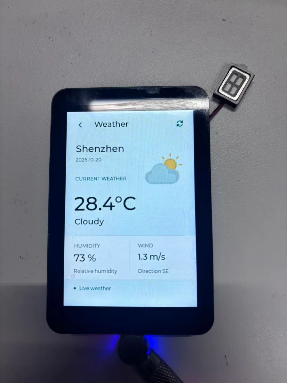 ESP32-Touch-LCD-3.5 深圳天气界面