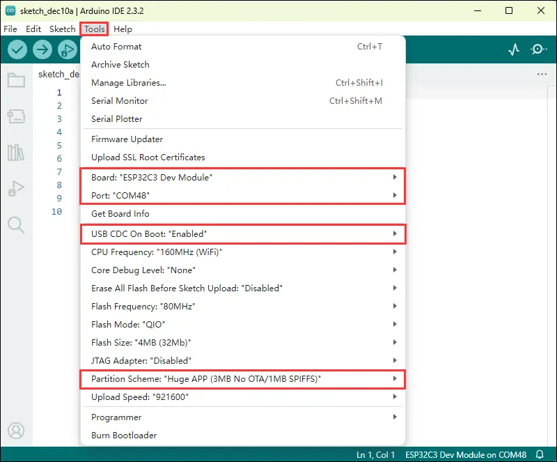 Arduino 工程参数设置
