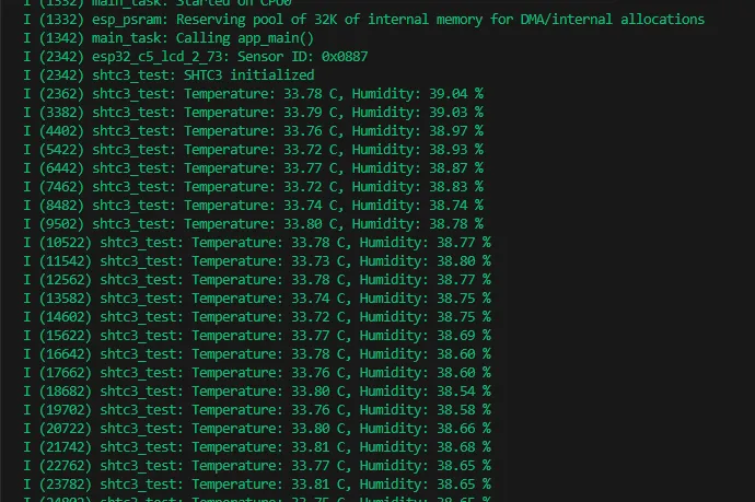 ESP32-C5-LCD-2.73 ESP-IDF SHTC3 test