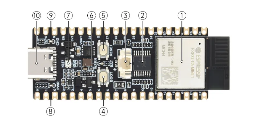 ESP32-C5-WIFI6-KIT-Pinout