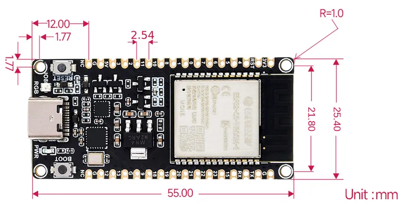ESP32-C6-DEV-KIT-N8-details-size.webp