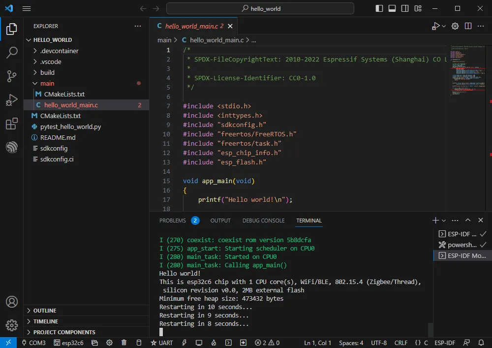 ESP32-C6-DEV-KIT-N8-idf-helloworld