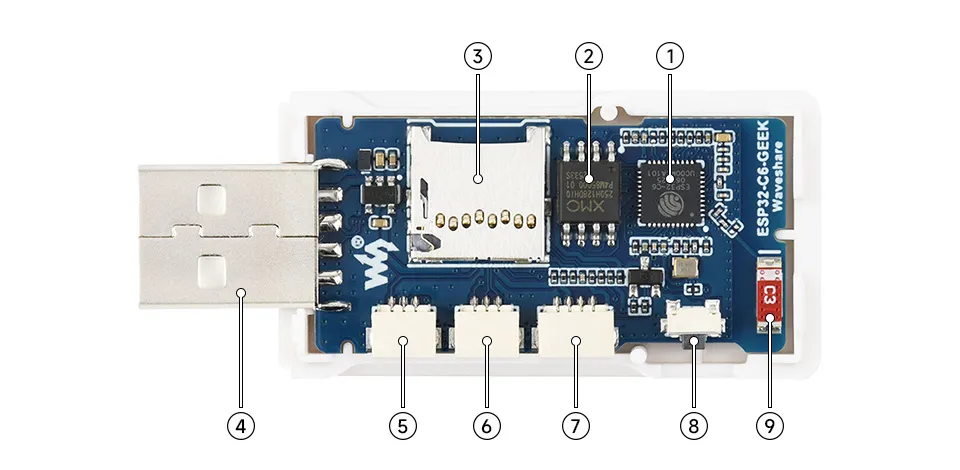 ESP32-C6-GEEK 硬件资源 1