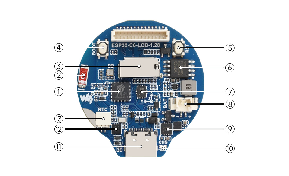 ESP32-C6-LCD-1.28 资源简介