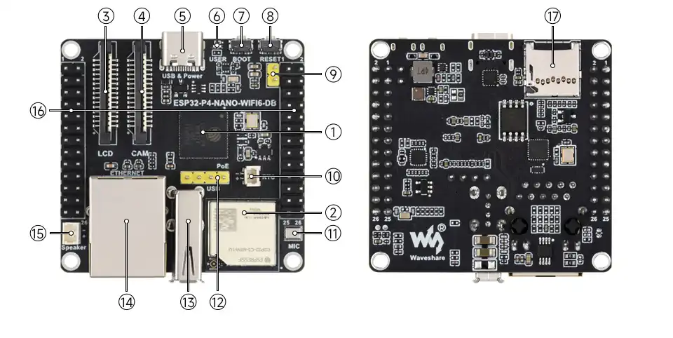 ESP32-P4-NANO-WIFI6-DB 板载资源
