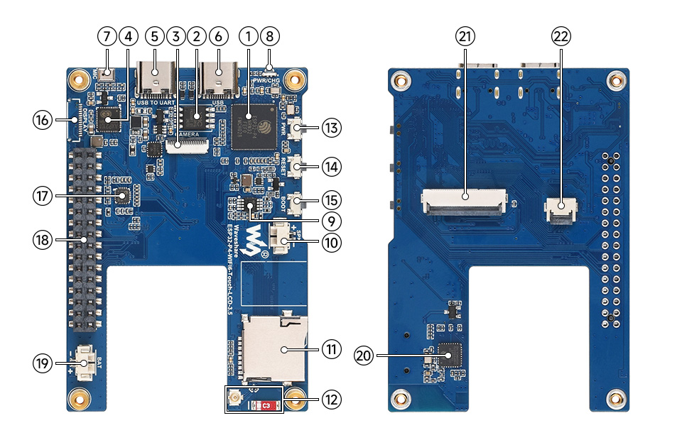 ESP32-P4-WIFI6-Touch-LCD-3.5 硬件说明