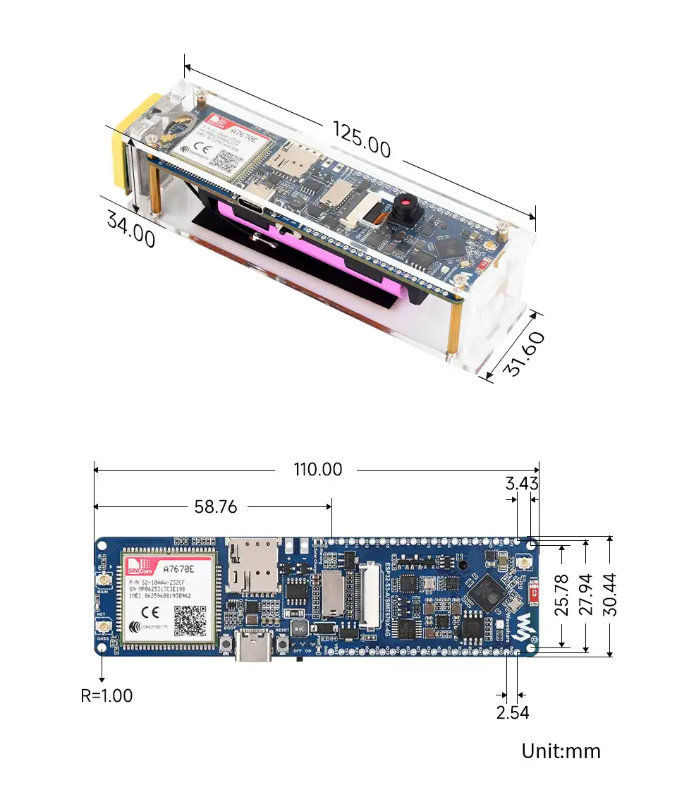 ESP32-S3-A7670E-4G-details-size