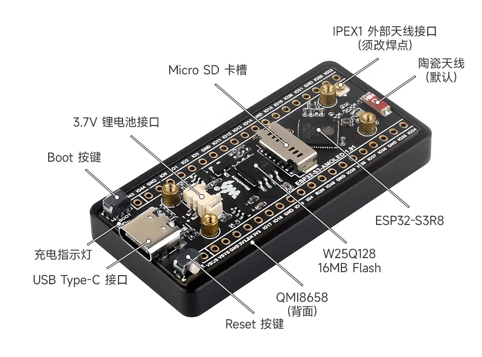 ESP32-S3-AMOLED-1.91 资源简介