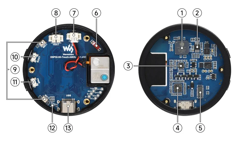ESP32-S3-Touch-AMOLED-1.43C 资源简介
