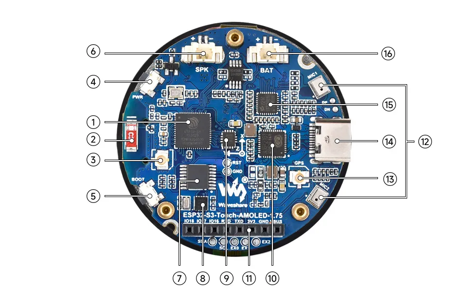 ESP32-S3-Touch-AMOLED-1.75 资源简介