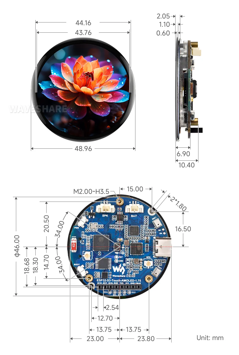 ESP32-S3-Touch-AMOLED-1.75 资源简介