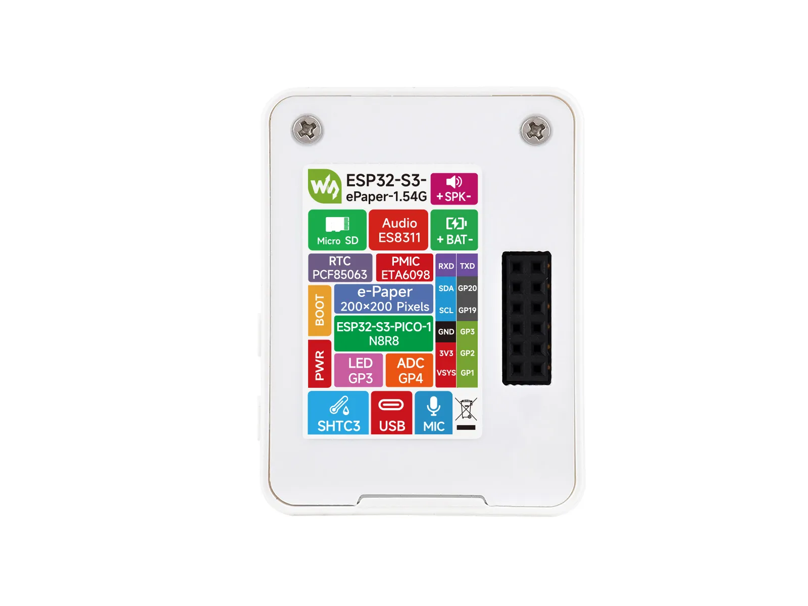 ESP32-S3-ePaper-1.54G 引脚定义