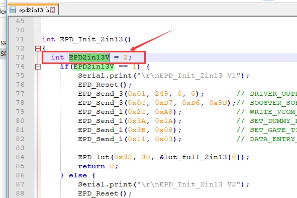 Epd2in13 esp chose