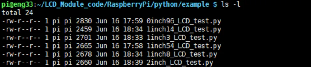 LCD rpi python examples