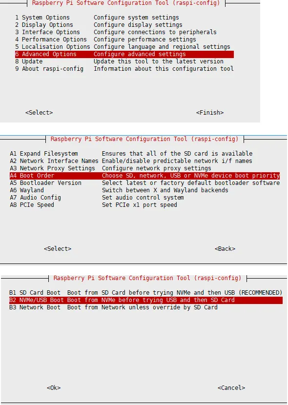 NVMe Boot raspi-config 配置