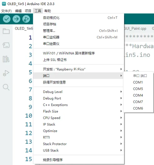 Pico连接前端口