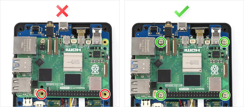 固定 Raspberry Pi 主板