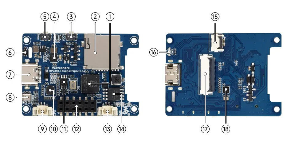 RP2350-Touch-LCD-1.54 硬件资源
