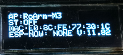 roArm-M3 OLED 屏参数含义