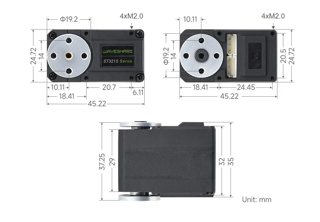 ST3215 Servo 尺寸图