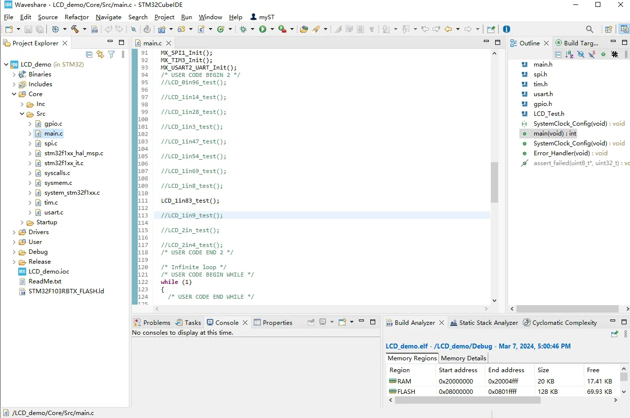 STM32CubeIDE main