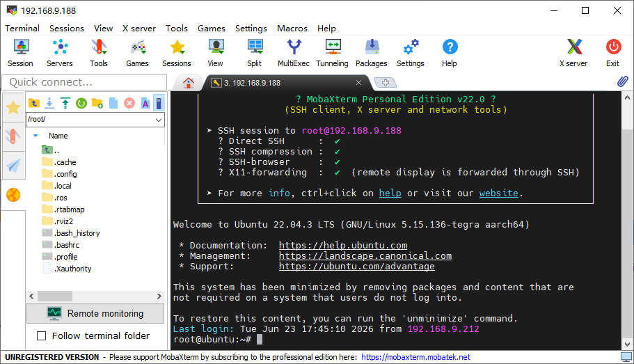 Docker ROS 2 容器登录完成