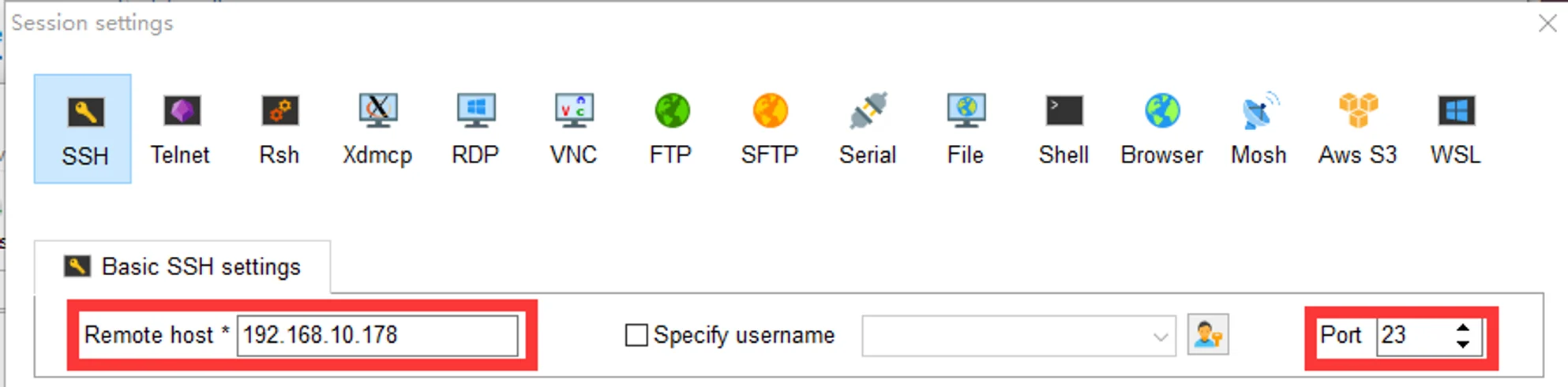 新建 MobaXterm SSH 会话