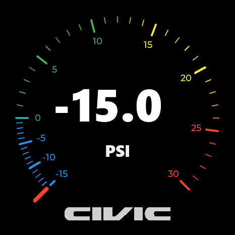 ESP32-S3 Civic Boost Gauge 项目展示