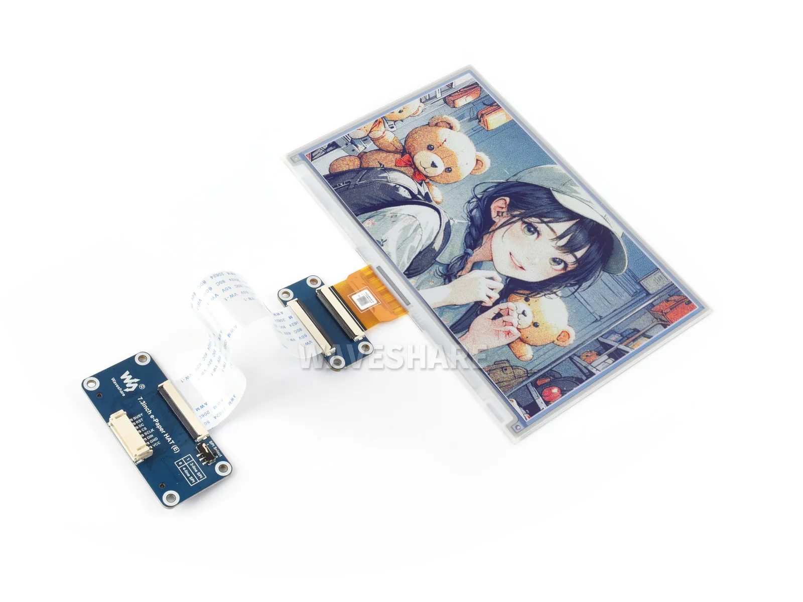 7.3inch e-Paper HAT (E) 产品图