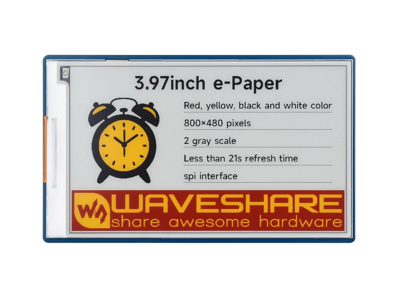 3.97inch e-Paper HAT+ (G) 产品图