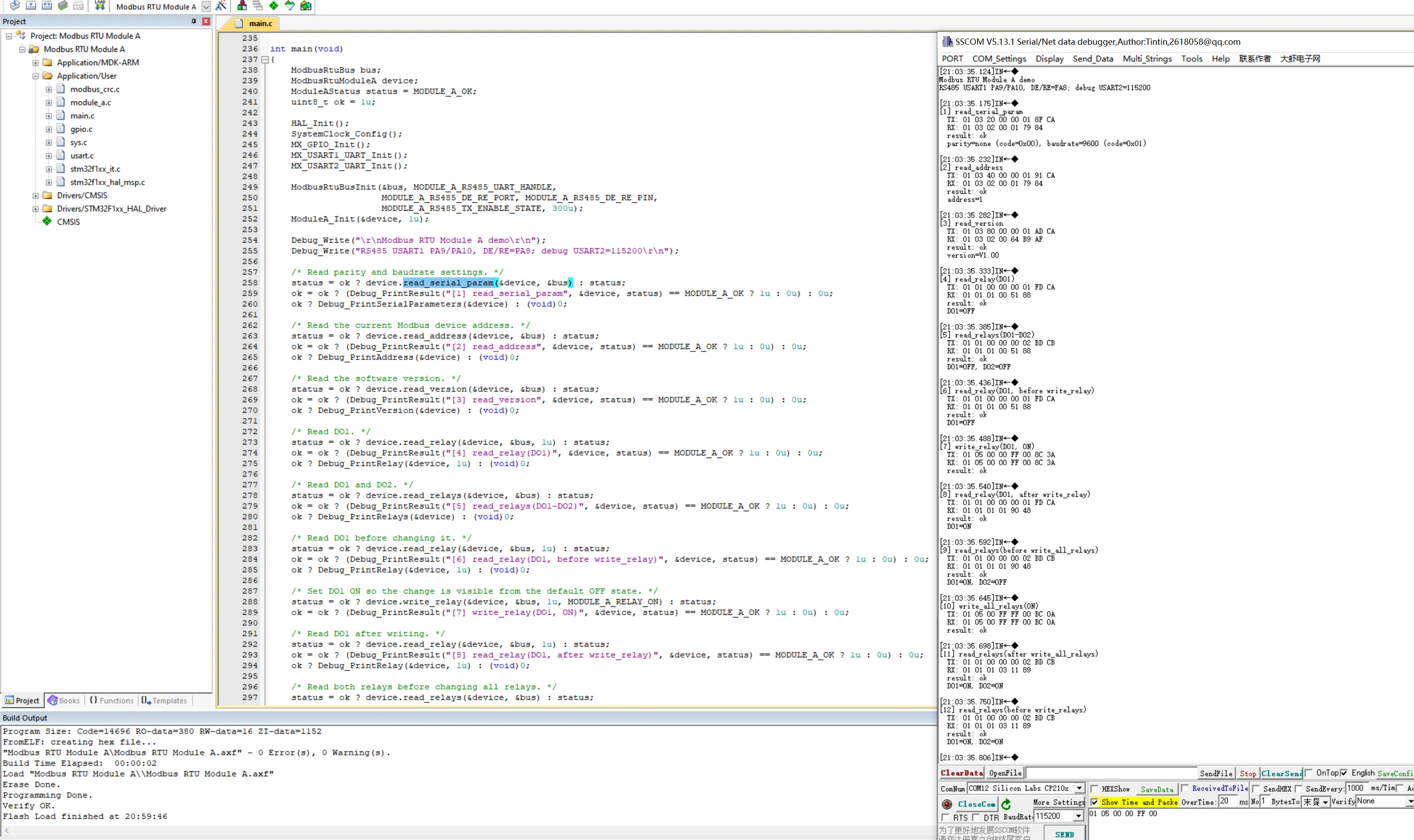  Modbus RTU PWM Output 4CH Stm32 示例
