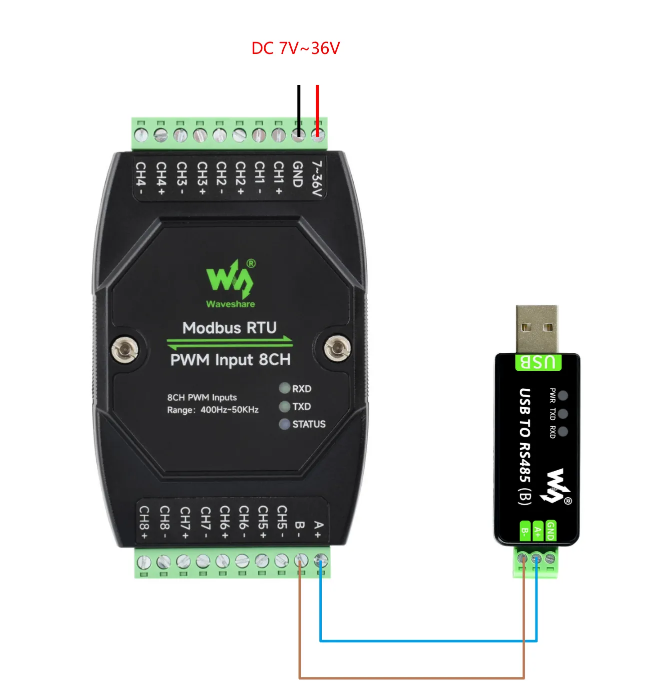  Modbus RTU PWM Output 4CH 接口介绍